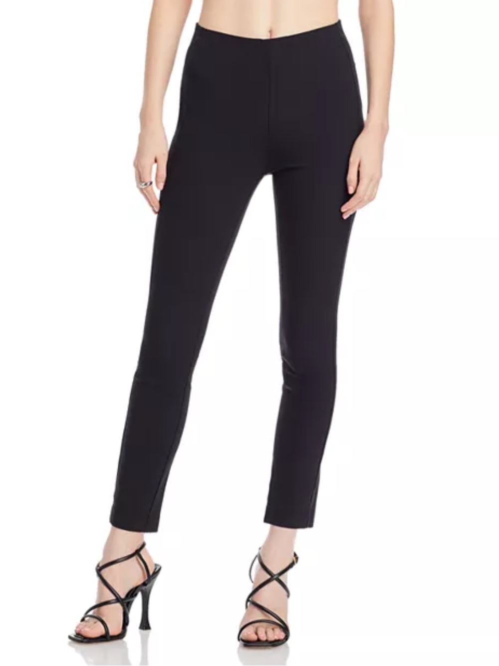 RAG & BONE Simone Slim High Rise Ankle Trouser Pants Black Size 8
